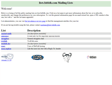 Tablet Screenshot of lists.bitfolk.com